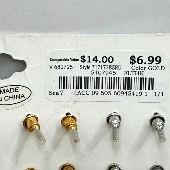 16 pairs Dainty Small Bohemian Jewelry Pierced Ears Fashion Earrings Pearls Stud - Picture 8 of 8